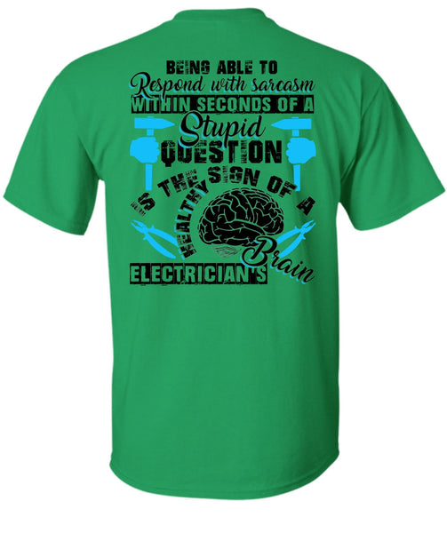 Electrician's Brain T Shirt, I Love Electrician T Shirt