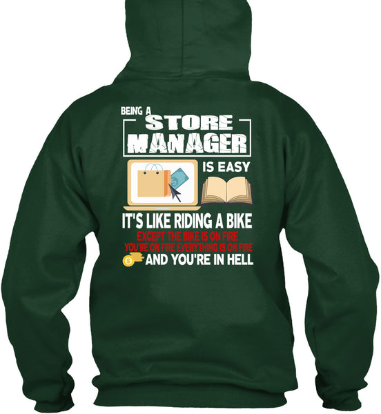 Being A Store Manager Is Easy T Shirt, It's Like Riding A Bike T Shirt