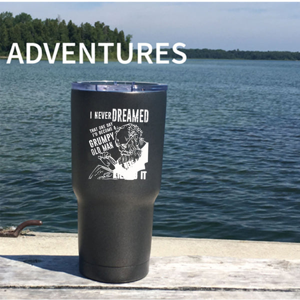 I'd Become A Grumpy Old Man Tumbler 30 oz Stainless Steel, Gift For Daddy Travel Mug