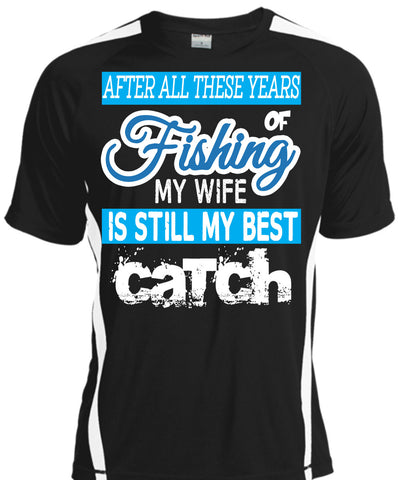 A black t-shirt with the shopify logo