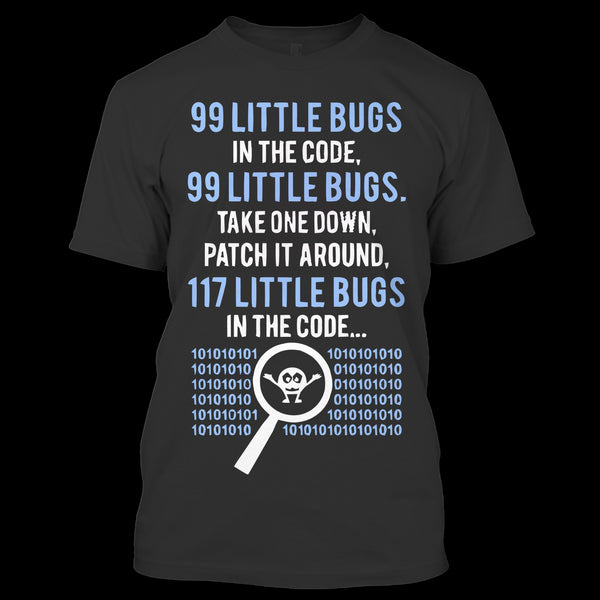 A black t-shirt with the shopify logo