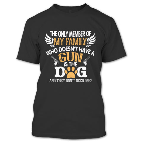 A black t-shirt with the shopify logo