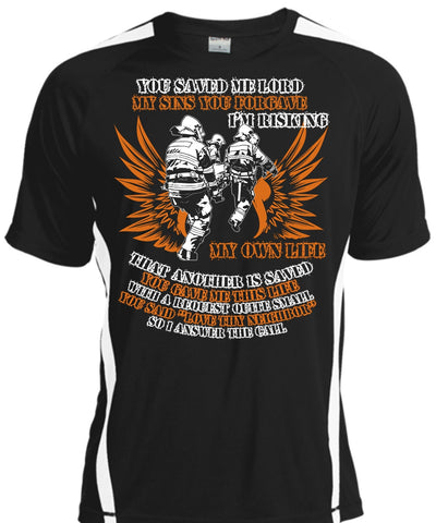 A black t-shirt with the shopify logo