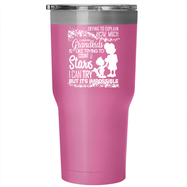 I Love My Grandkids Tumbler 30 oz Stainless Steel, Cool Grandmas Travel Mug