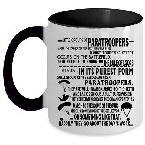 I Love Skydiving Coffee Mug, Little Group Of Paratroopers Accent Mug