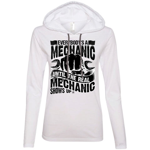 A black t-shirt with the shopify logo