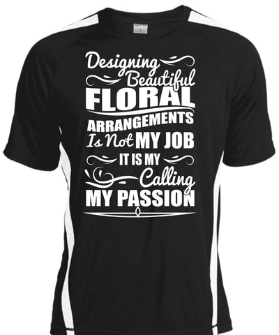 A black t-shirt with the shopify logo