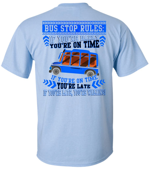Bus Stop Rules T Shirt, I Love Bus T Shirt