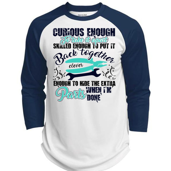 Curious Enough To Take It Apart T Shirt, I Love Electrician T Shirt, Awesome T-Shirts  (Polyester Game Baseball Jersey)