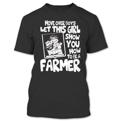 A black t-shirt with the shopify logo