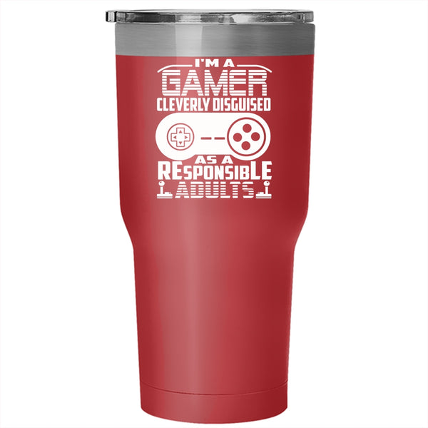 I'm A Gamer Tumbler 30 oz Stainless Steel, Cool Gift For Gamers Travel Mug