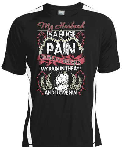 A black t-shirt with the shopify logo