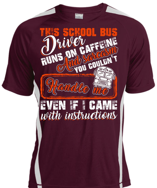 This School Bus Driver T Shirt, Runs On Caffeine T Shirt, Cool Shirt