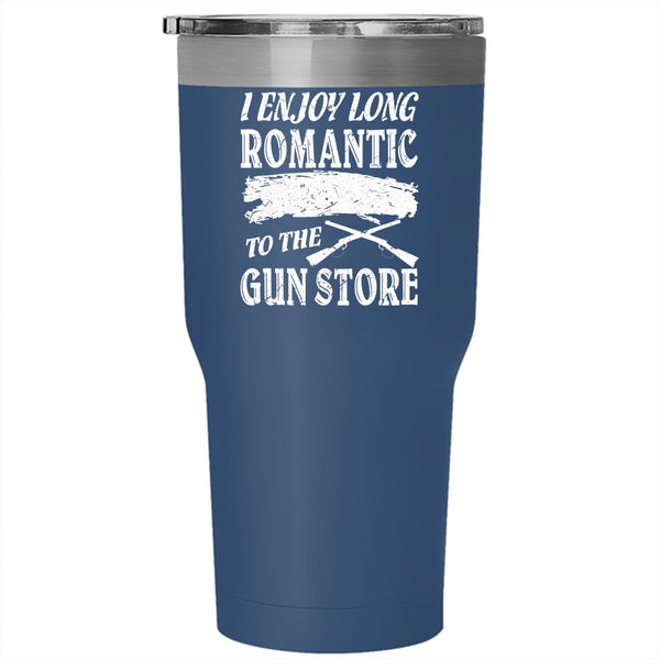 I Enjoy Long Romantic Walks Tumbler 30 oz Stainless Steel, Cool Gift Travel Mug