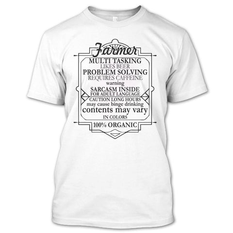 A black t-shirt with the shopify logo