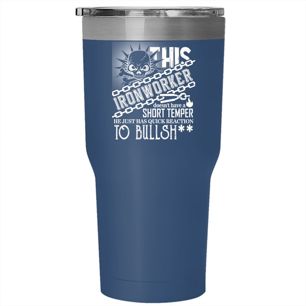 Ironworker Tumbler 30 oz Stainless Steel, Cool Ironworker Travel Mug