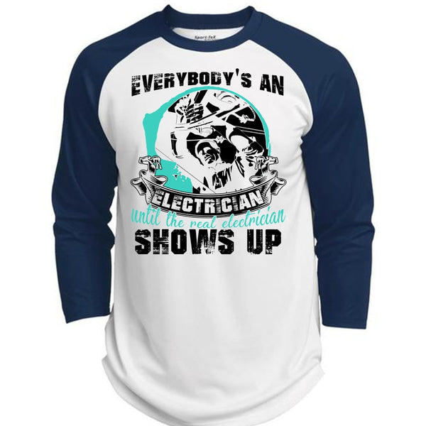 Everybody's An Electrician T Shirt, I Love Electrician T Shirt, Awesome T-Shirts  (Polyester Game Baseball Jersey)