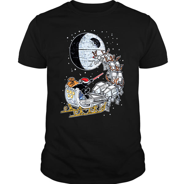 A black t-shirt with the shopify logo