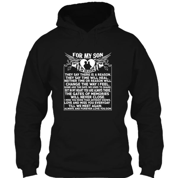 For My Son In Heaven T Shirt, Forever Love You Son T Shirt