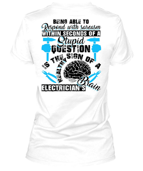 Electrician's Brain T Shirt, I Love Electrician T Shirt