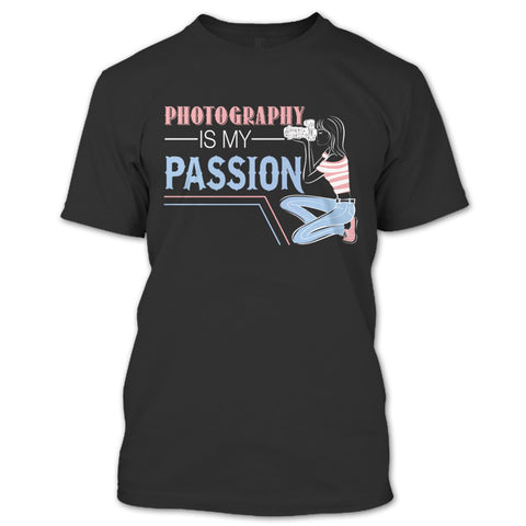 A black t-shirt with the shopify logo