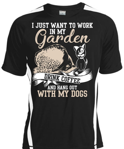 A black t-shirt with the shopify logo