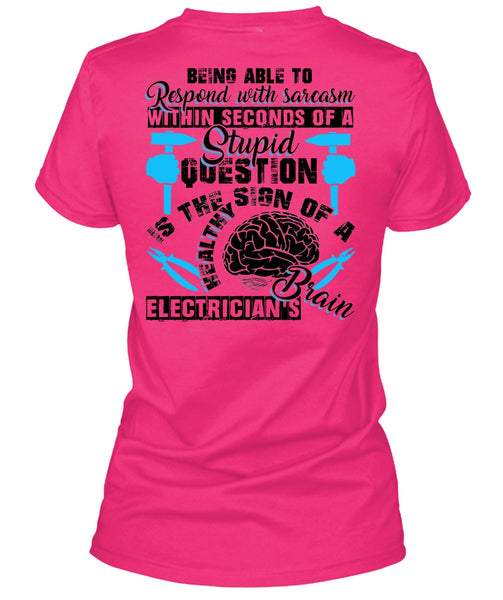 Electrician's Brain T Shirt, I Love Electrician T Shirt