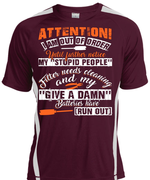 I Am Out Of Order T Shirt, Being An Electrician T Shirt, Cool Shirt