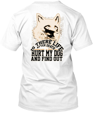 A black t-shirt with the shopify logo