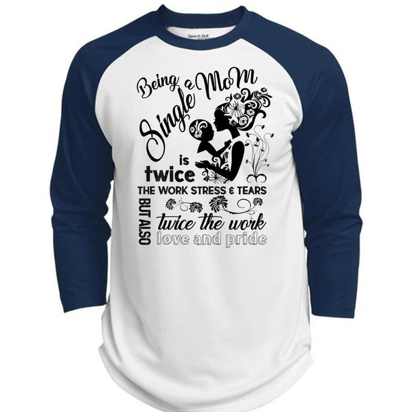 Being A Single Mom T Shirt, I Love Mommy T Shirt, Awesome T-Shirts  (Polyester Game Baseball Jersey)