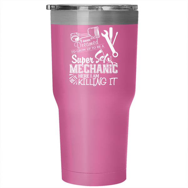 I'd Grow up To Be A Mechanic Tumbler 30 oz Stainless Steel, Gift For My Son Travel Mug