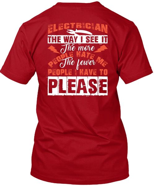 Electrician The Way T Shirt, I Love Electrician T Shirt
