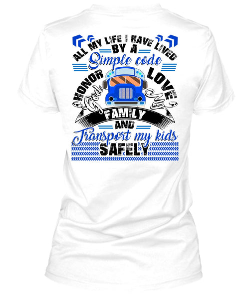 God My Family T Shirt, Transport My Kids Safely T Shirt