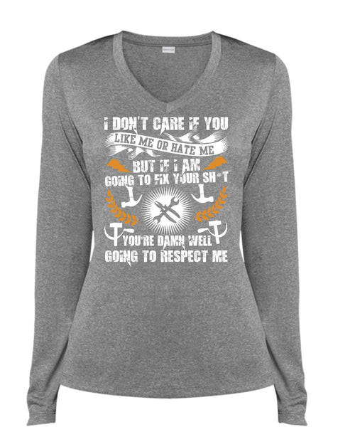 I Am Going To Fix T Shirt, Being An Electrician T Shirt, Cool Shirt (Ladies LS Heather V-Neck)