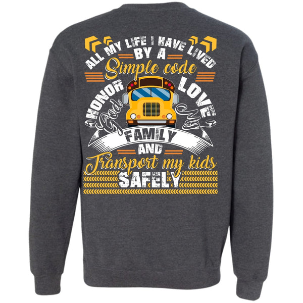 I Love Bus T Shirt, Transport My Kids Safely Sweatshirt