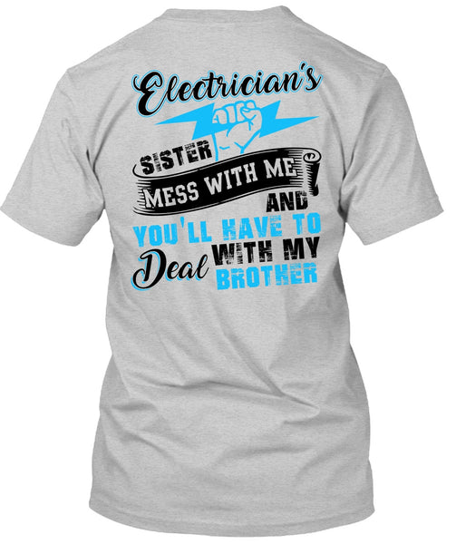 Electrician's Sister T Shirt, I Love Electrician T Shirt