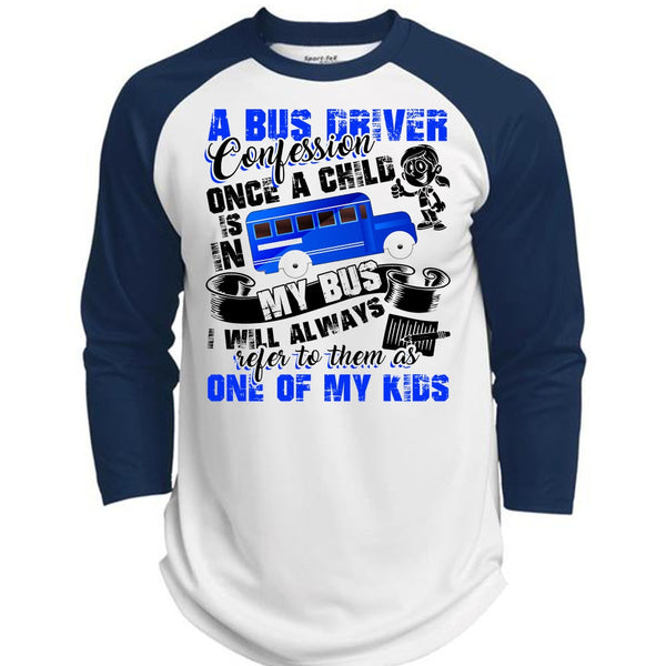 A Bus Driver Confession Once A Child T Shirt, Being A Bus Driver T Shirt, Awesome T-Shirts  (Polyester Game Baseball Jersey)