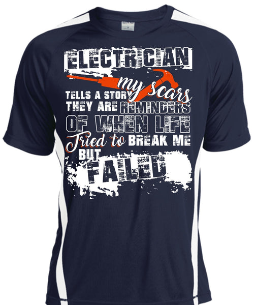 Electrician Tells A Story My Scars T Shirt, Being An Electrician T Shirt, Cool Shirt