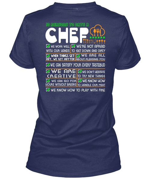 10 Reason To Date A Chef T Shirt, I Love Cooking T Shirt