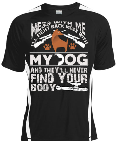 A black t-shirt with the shopify logo