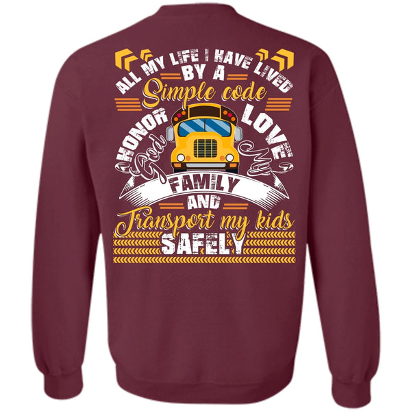 I Love Bus T Shirt, Transport My Kids Safely Sweatshirt