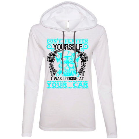 A black t-shirt with the shopify logo