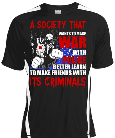 A black t-shirt with the shopify logo