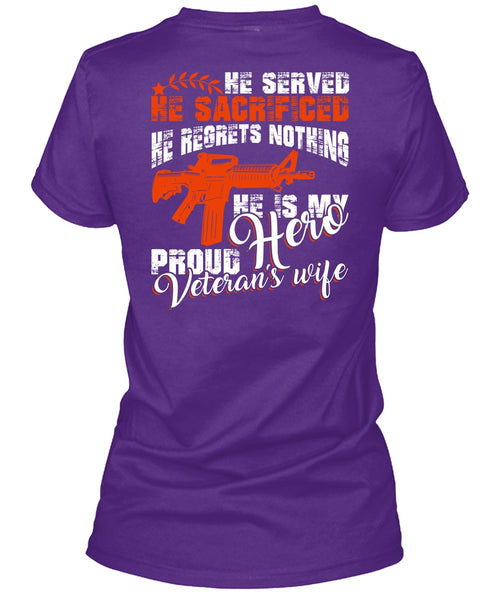 Proud Veteran's Wife T Shirt, Being A Wife T Shirt