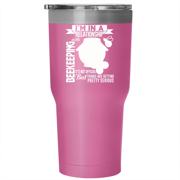 I'm In A Relationship With Beekeeper Tumbler 30 oz Stainless Steel, Cool Couple Travel Mug