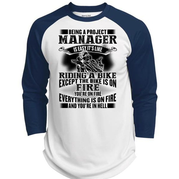 Being A Project Manager T Shirt, I Love Manager T Shirt, Awesome T-Shirts  (Polyester Game Baseball Jersey)