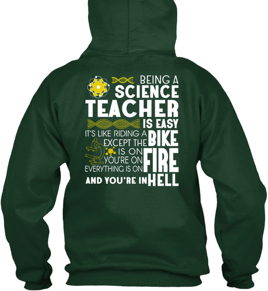 Being A Science Teacher Is Easy T Shirt, It's Like Riding A Bike T Shirt