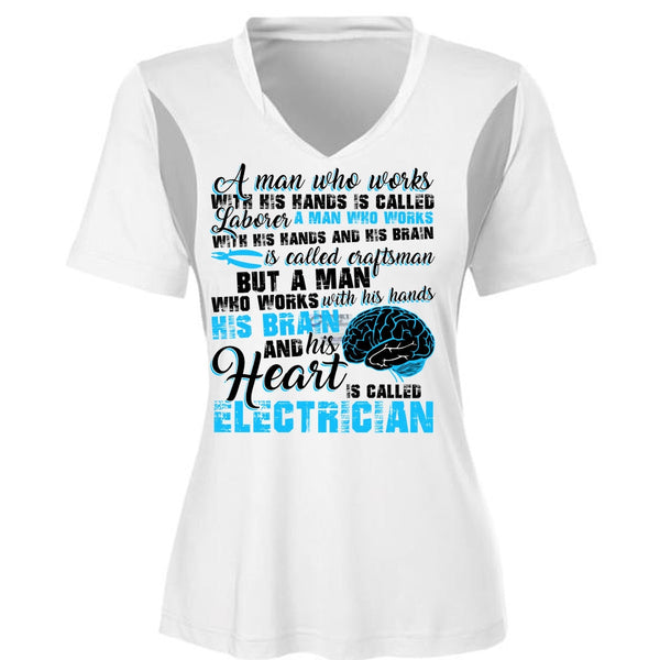 His Heart Is Called Electrician T Shirt, His Hands His Brain T Shirt, Awesome T-Shirts