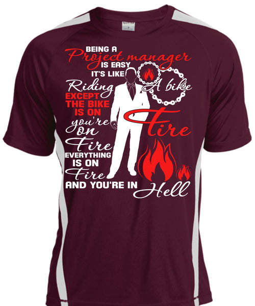 Being A Project Manager Is Easy T Shirt, It's Like Riding A Bike T Shirt, Cool Shirt