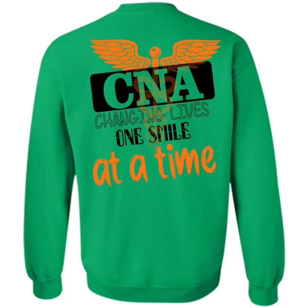 Being A Nurse T Shirt, CNA Changing Lives One Smile At A Time Sweatshirt